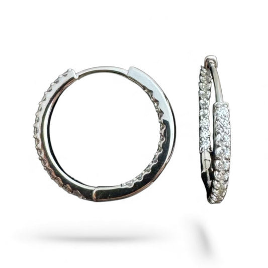*Sterling Silver Round Earring CZ Stone ECZ0386702
