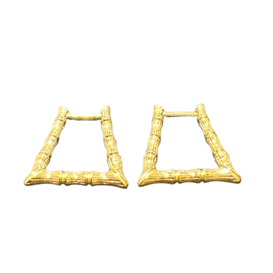 Sterling Silver Bamboo Earrings ECZ100107