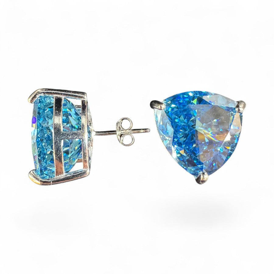 Sterling Silver Stud Earring CZ Stone ECZ10020