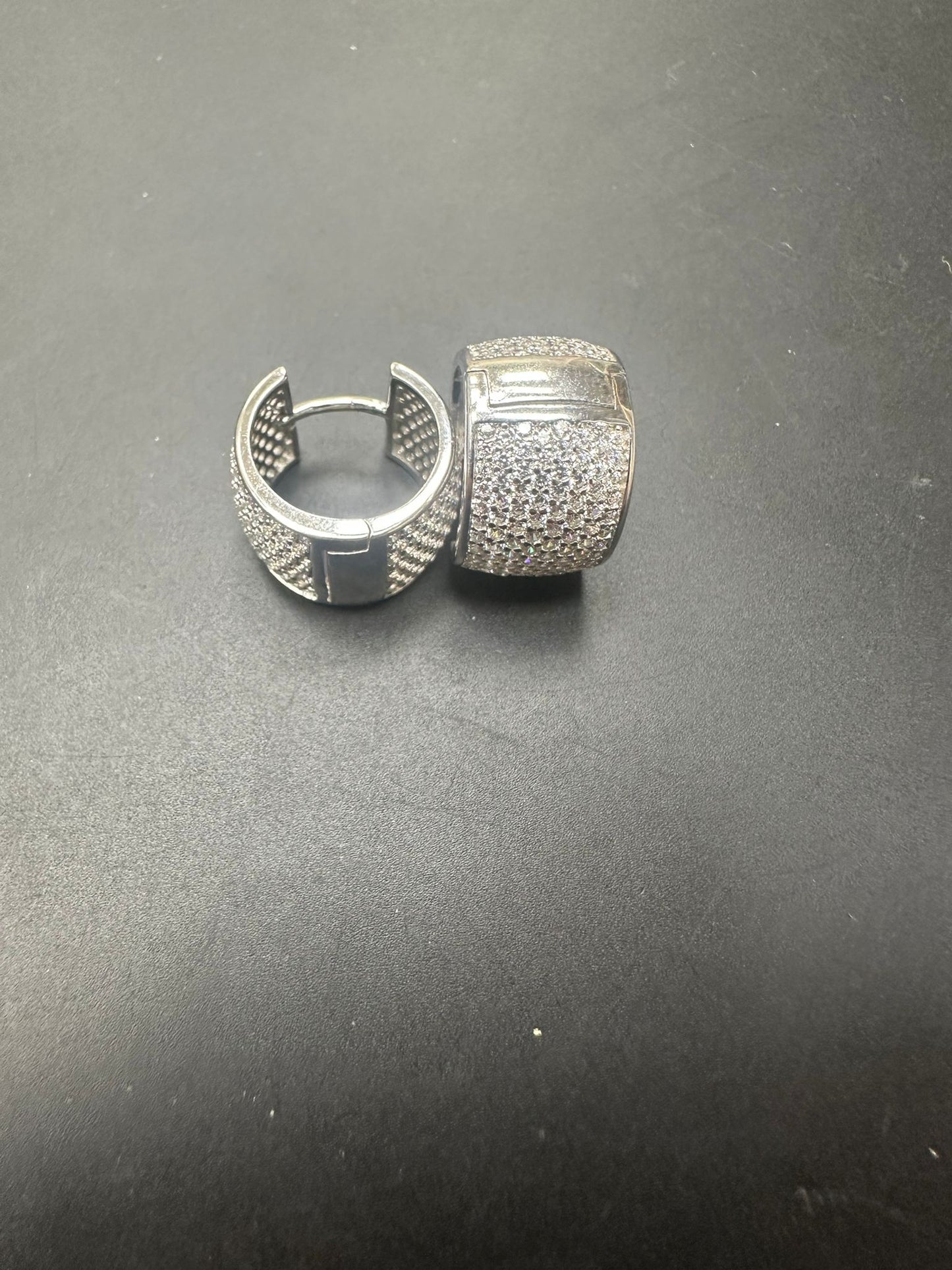 Sterling Silver Round Earring CZ Stone ECZ10032