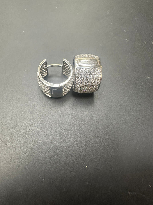 Sterling Silver Round Earring CZ Stone ECZ10032