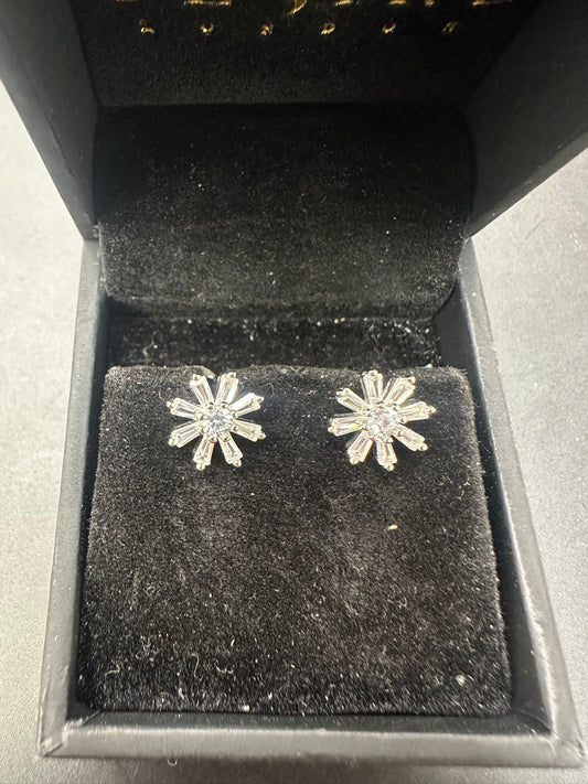 Sterling Silver Stud Earring CZ Stone ECZ10035.3