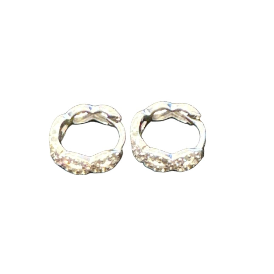 Sterling Silver Infinity Earring CZ Stone ECZ10039