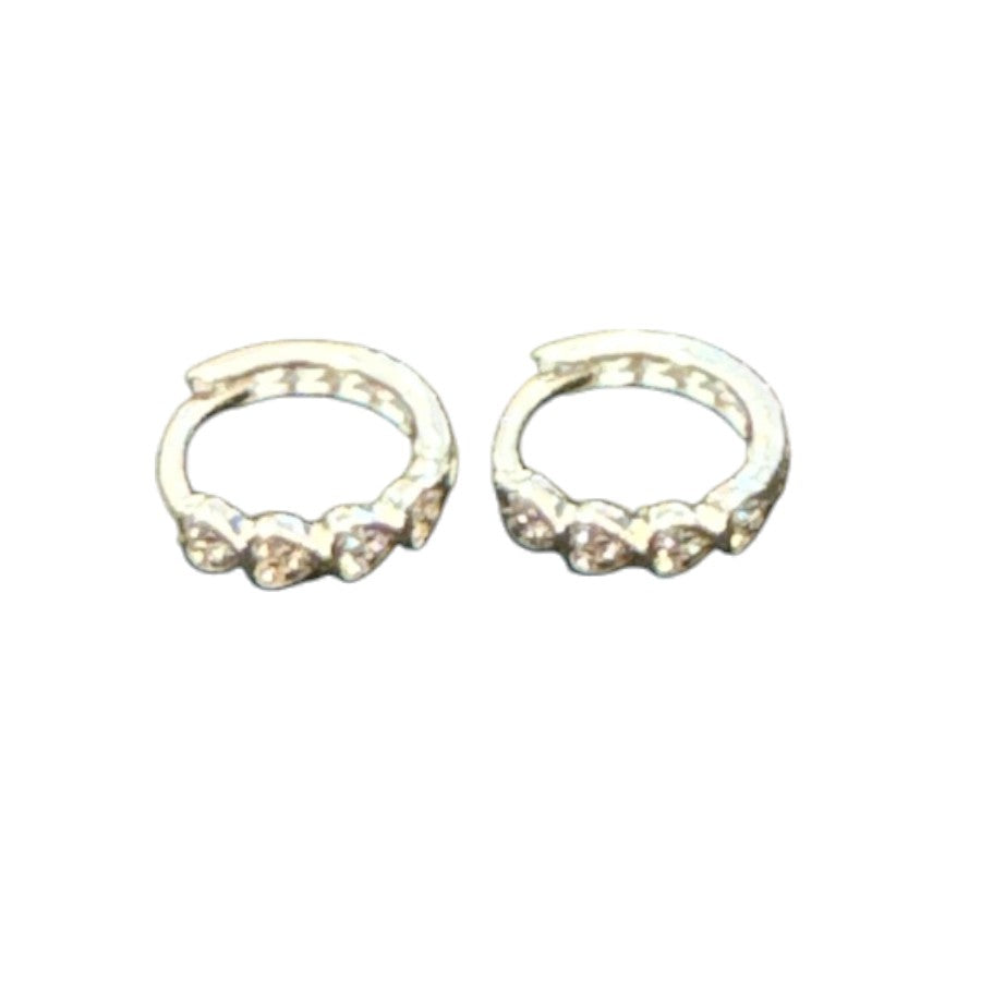Sterling Silver Round Earring CZ Stone ECZ10046