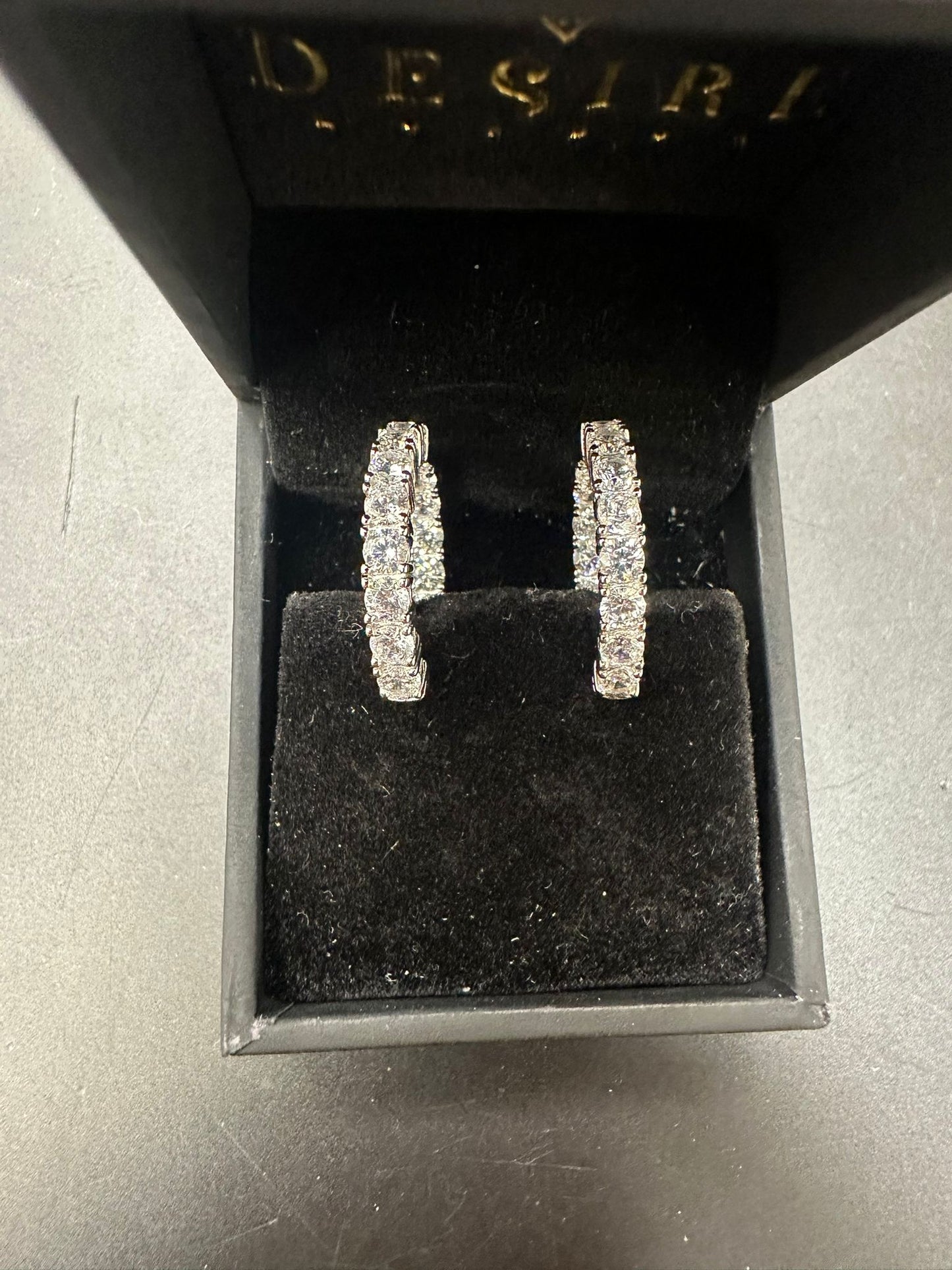 Sterling Silver Round Earring CZ Stone ECZ10064