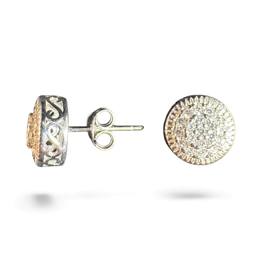 Sterling Silver Stud Earring CZ Stone ECZ10065