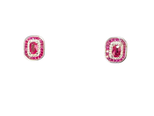 Sterling Silver CZ Stud Earring ECZ10078