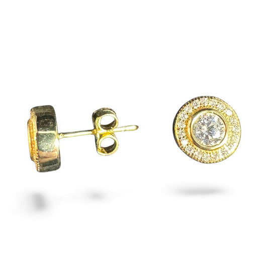 Sterling Silver Stud Earring CZ Stone ECZ10093