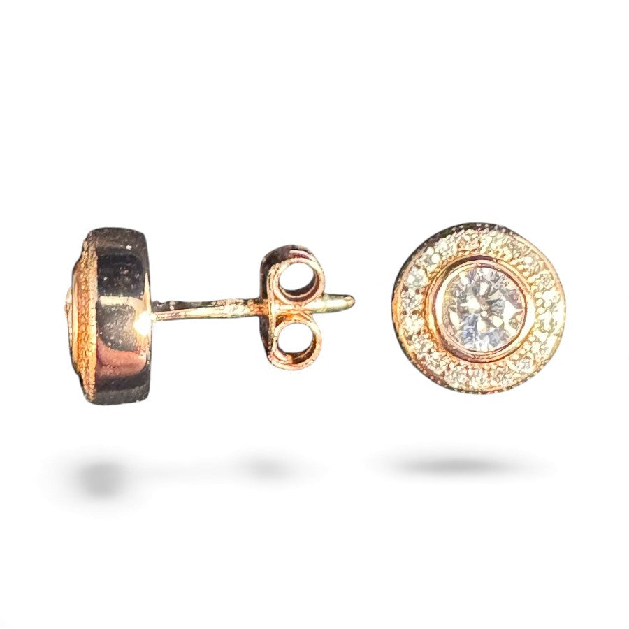 Sterling Silver Stud Earring CZ Stone ECZ10093