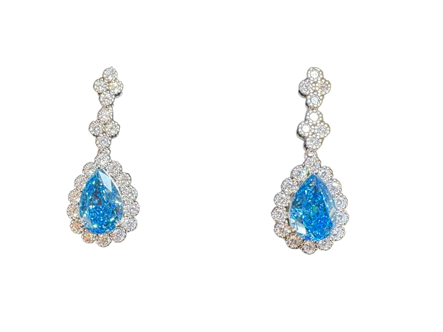 Sterling Silver Drop Earring CZ Stone ECZ10109