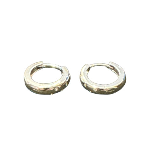 Sterling Silver Round Earring CZ Stone ECZ10112