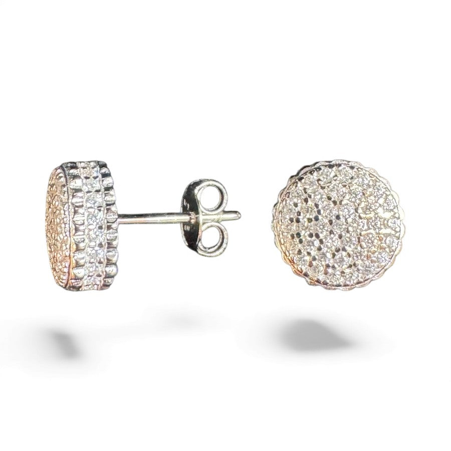Sterling Silver Stud Earring CZ Stone ECZ10215