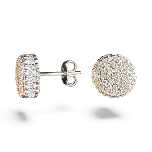 Sterling Silver Stud Earring CZ Stone ECZ10215