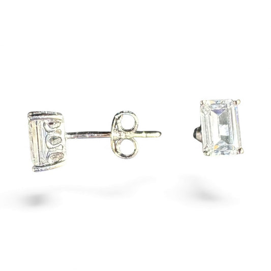 Sterling Silver Stud Earring CZ Stone ECZ10306
