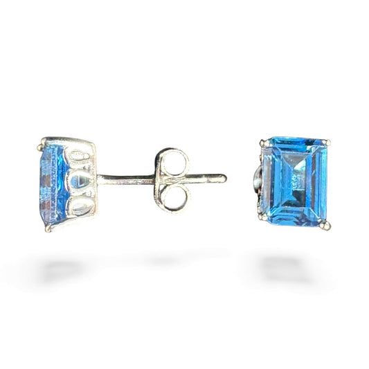 Sterling Silver Stud Earring CZ Stone ECZ10310