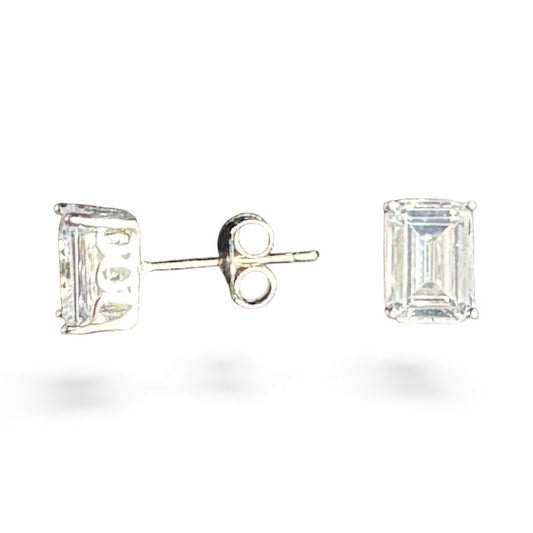 Sterling Silver Stud Earring CZ Stone ECZ10310