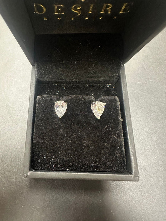 Sterling Silver Stud Earring CZ Stone ECZ10313