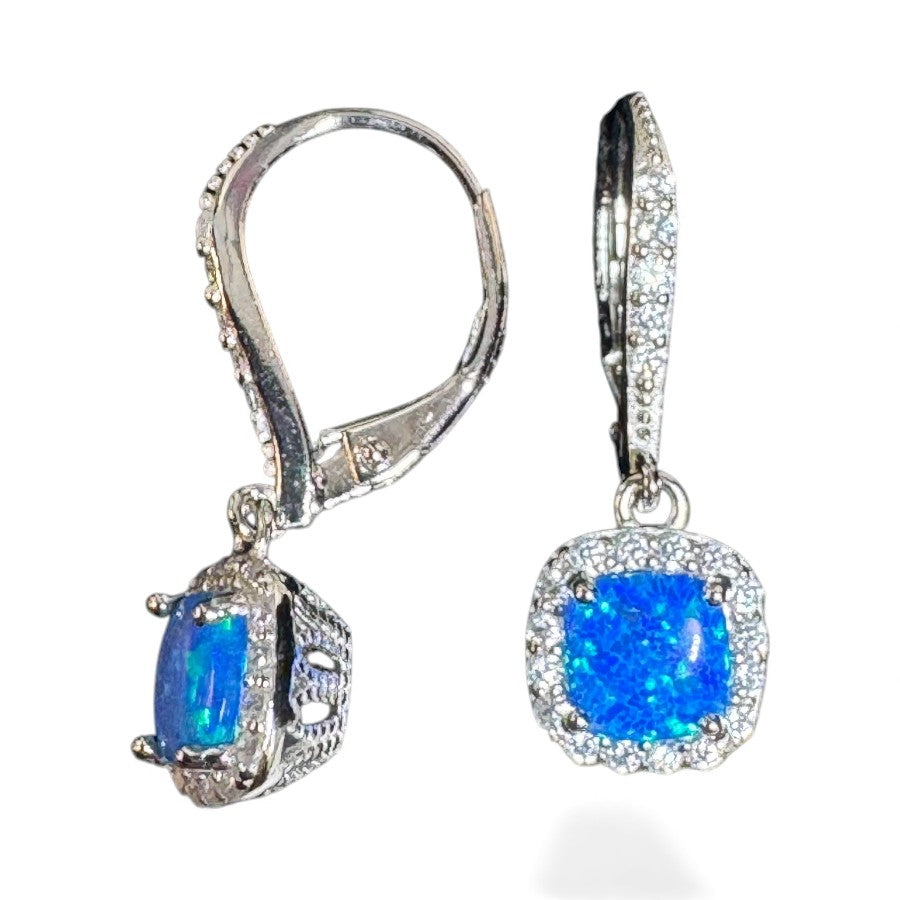 Sterling Silver Drop Earring CZ Stone ECZ105010P