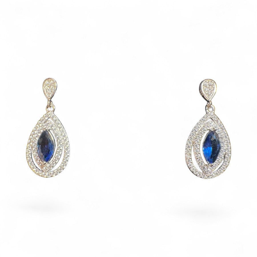 Sterling Silver Earring CZ Stone ECZ117