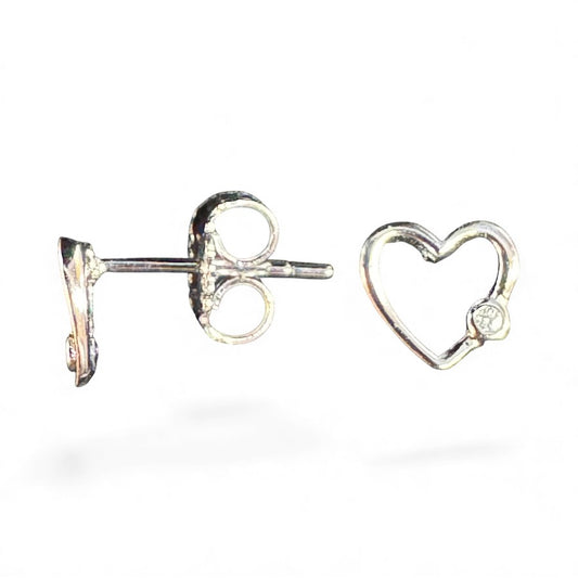 Sterling Silver Stud Earring CZ Stone ECZ1303