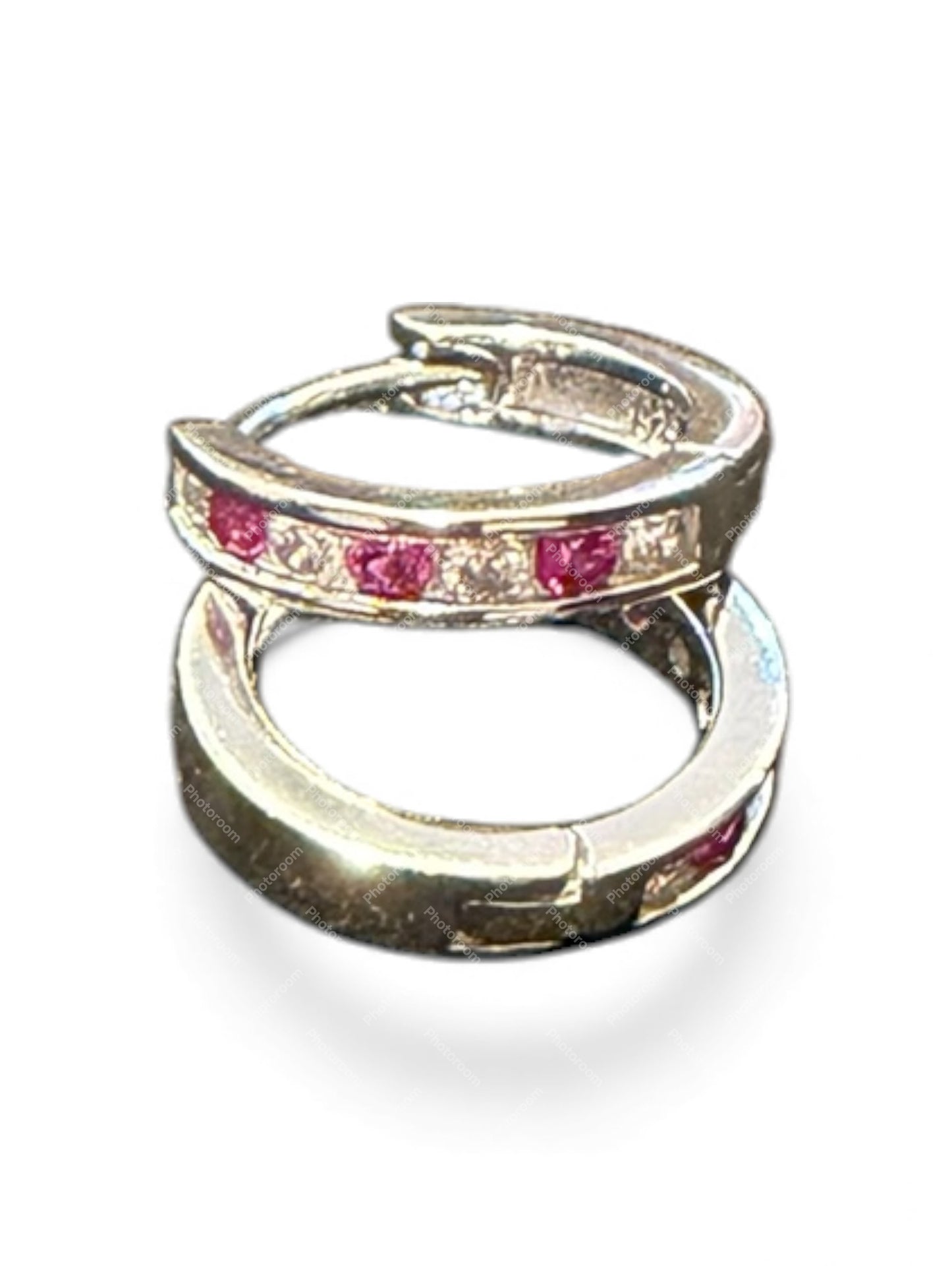 Sterling Silver Round Earring CZ Stone ECZ1306