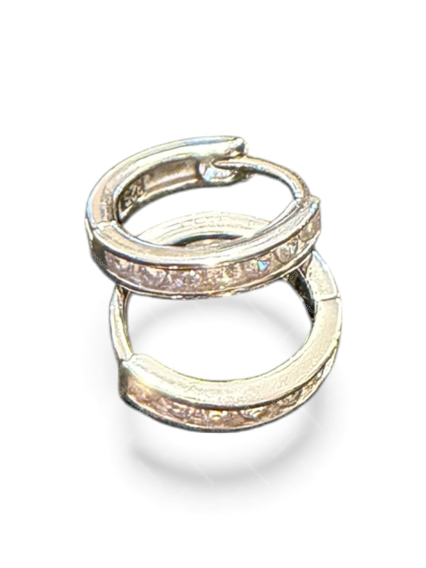 Sterling Silver Round Earring CZ Stone ECZ1306