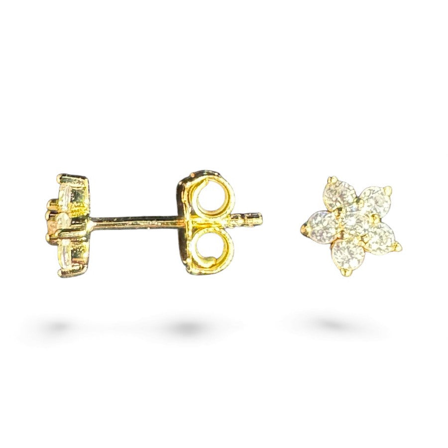 Sterling Silver Stud Earring CZ Stone ECZ1319