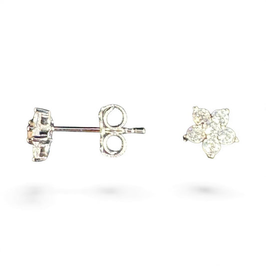 Sterling Silver Stud Earring CZ Stone ECZ1319