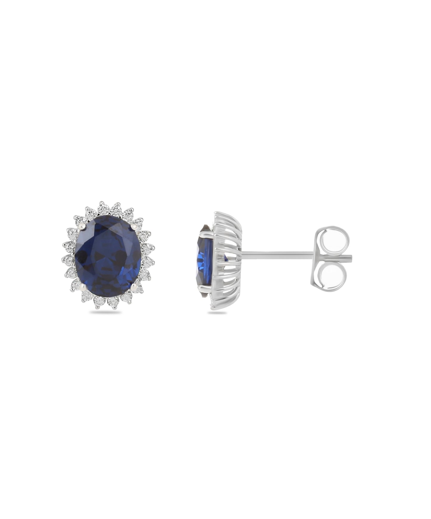 Sterling Silver Stud Earring CZ Stone ECZ164