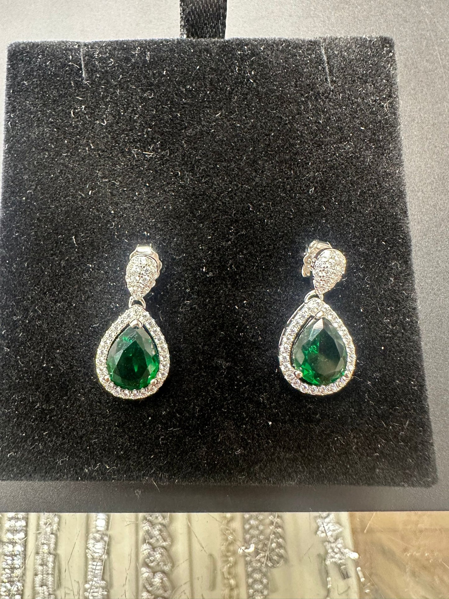 Sterling Silver Stud Earring CZ Stone ECZ195