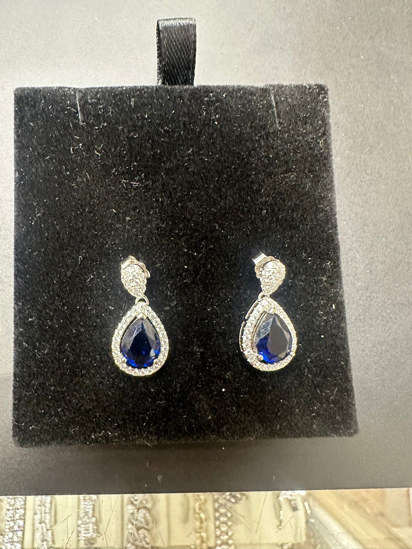 Sterling Silver Stud Earring CZ Stone ECZ195