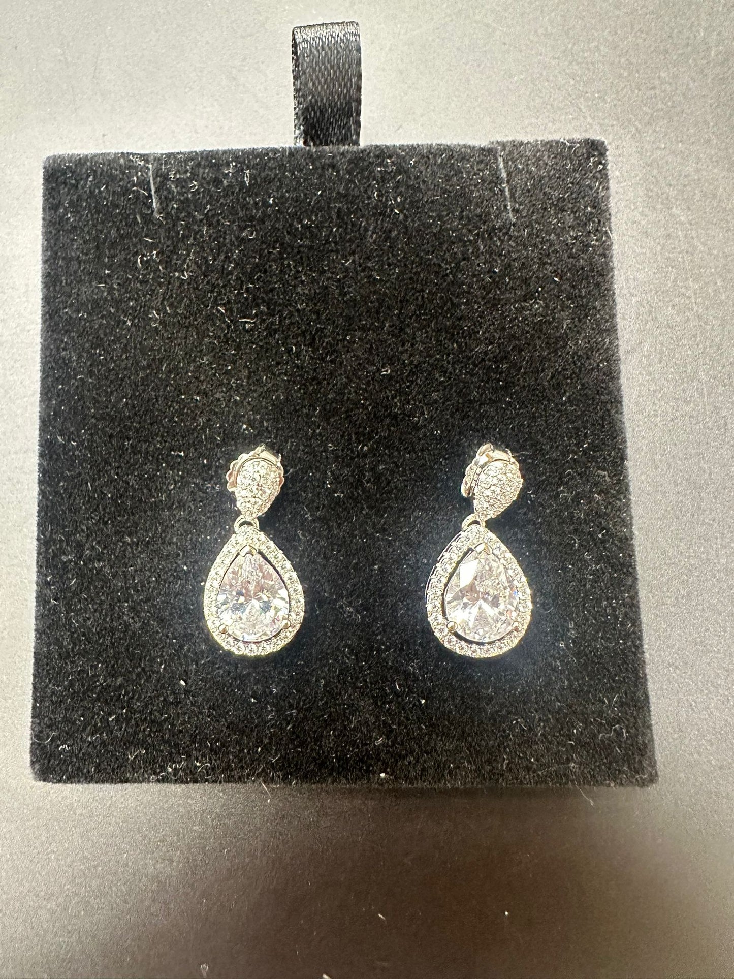 Sterling Silver Stud Earring CZ Stone ECZ195