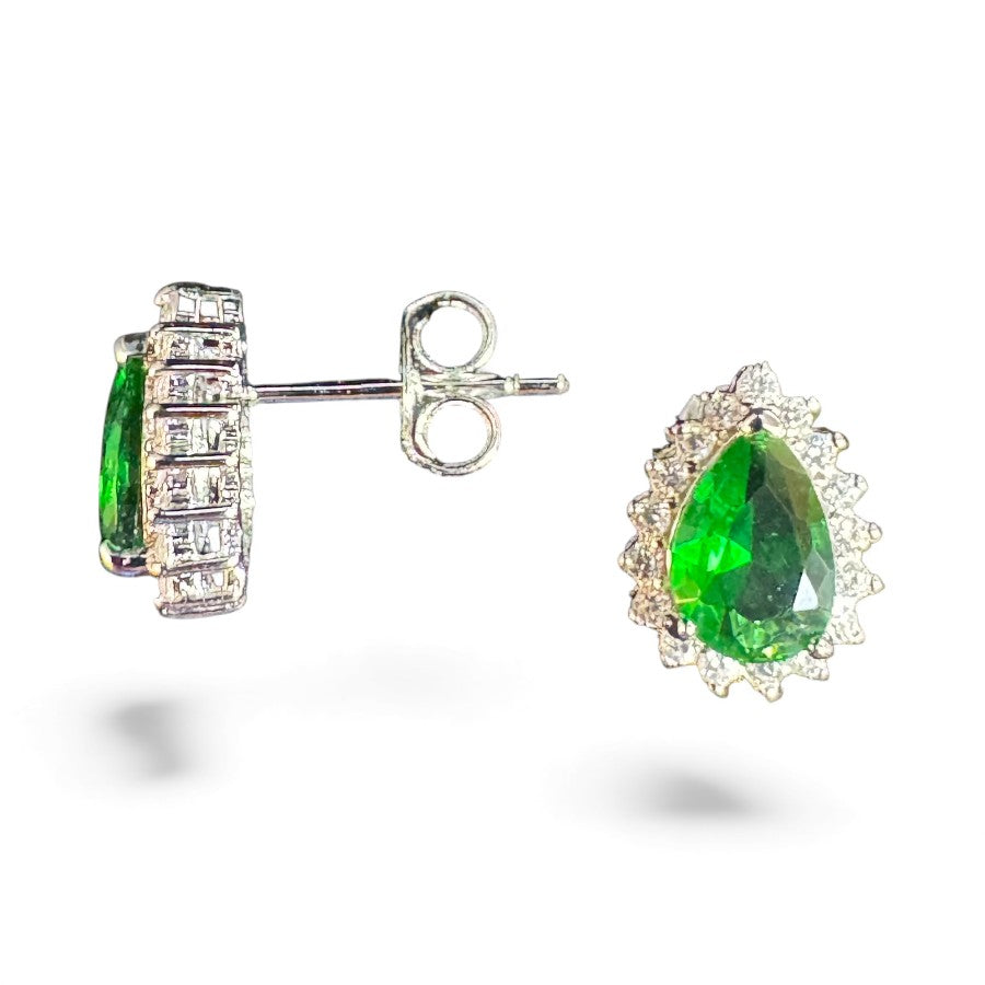 Sterling Silver Stud Earring CZ Stone ECZ216