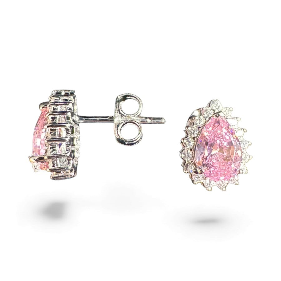 Sterling Silver Stud Earring CZ Stone ECZ216