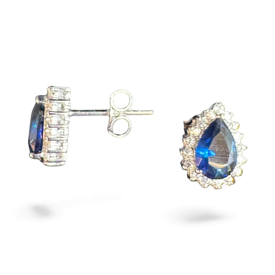 Sterling Silver Stud Earring CZ Stone ECZ216