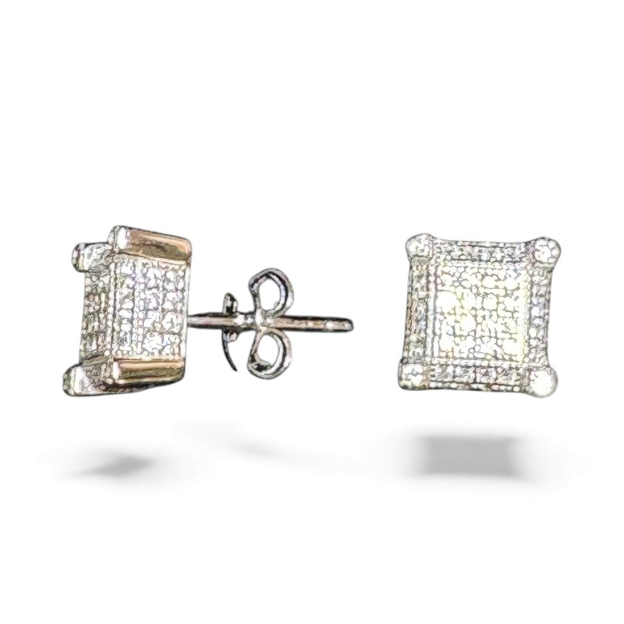Sterling Silver Stud Earring CZ Stone ECZ225