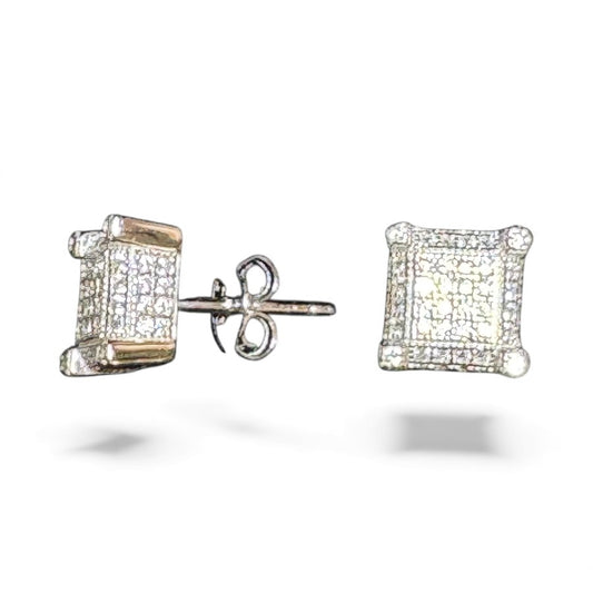 Sterling Silver Stud Earring CZ Stone ECZ225