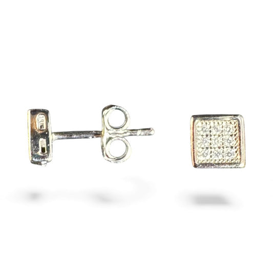 Sterling Silver Stud Earring CZ Stone ECZ267