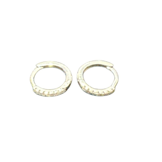 Sterling Silver Round Earring CZ Stone ECZ3000