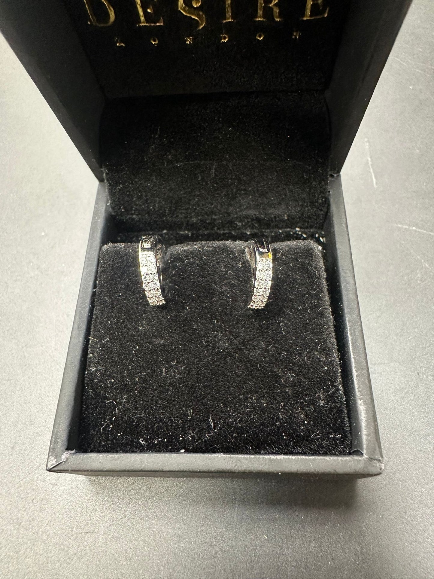 Sterling Silver Round Earring CZ Stone ECZ3000D