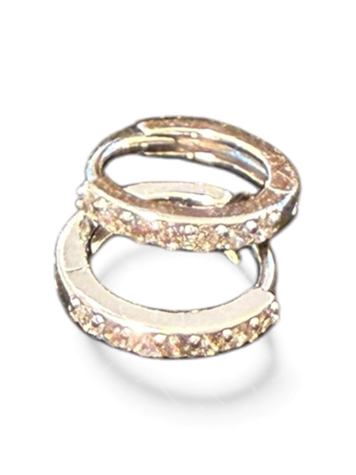 Sterling Silver Round Earring  CZ Stone ECZ3000L