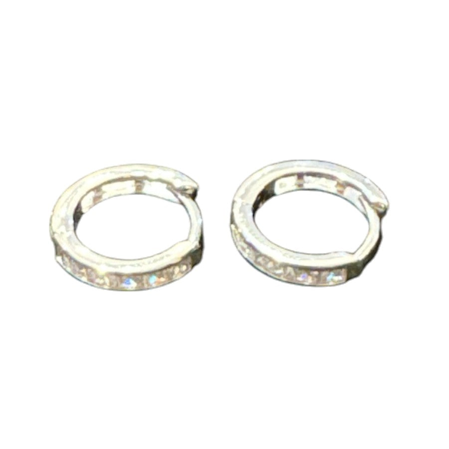 Sterling Silver Round Earring CZ Stone ECZ3014