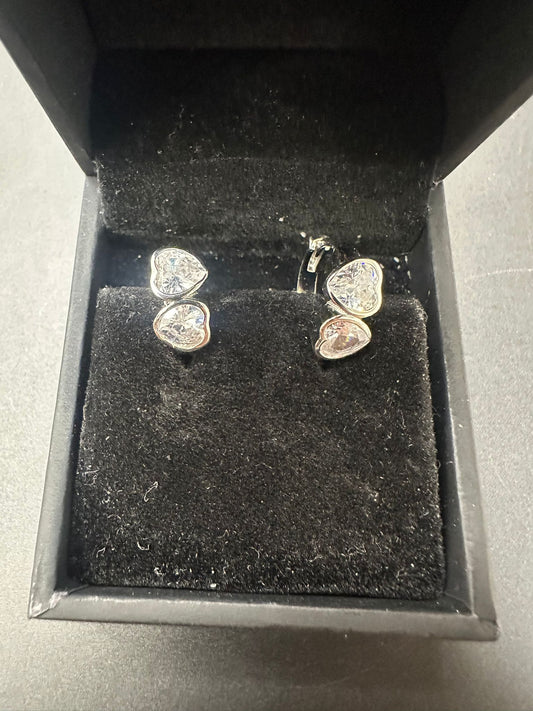 Sterling Silver Round Earring CZ Stone ECZ3024