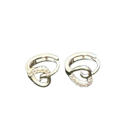 Sterling Silver Round Earring CZ Stone ECZ3026
