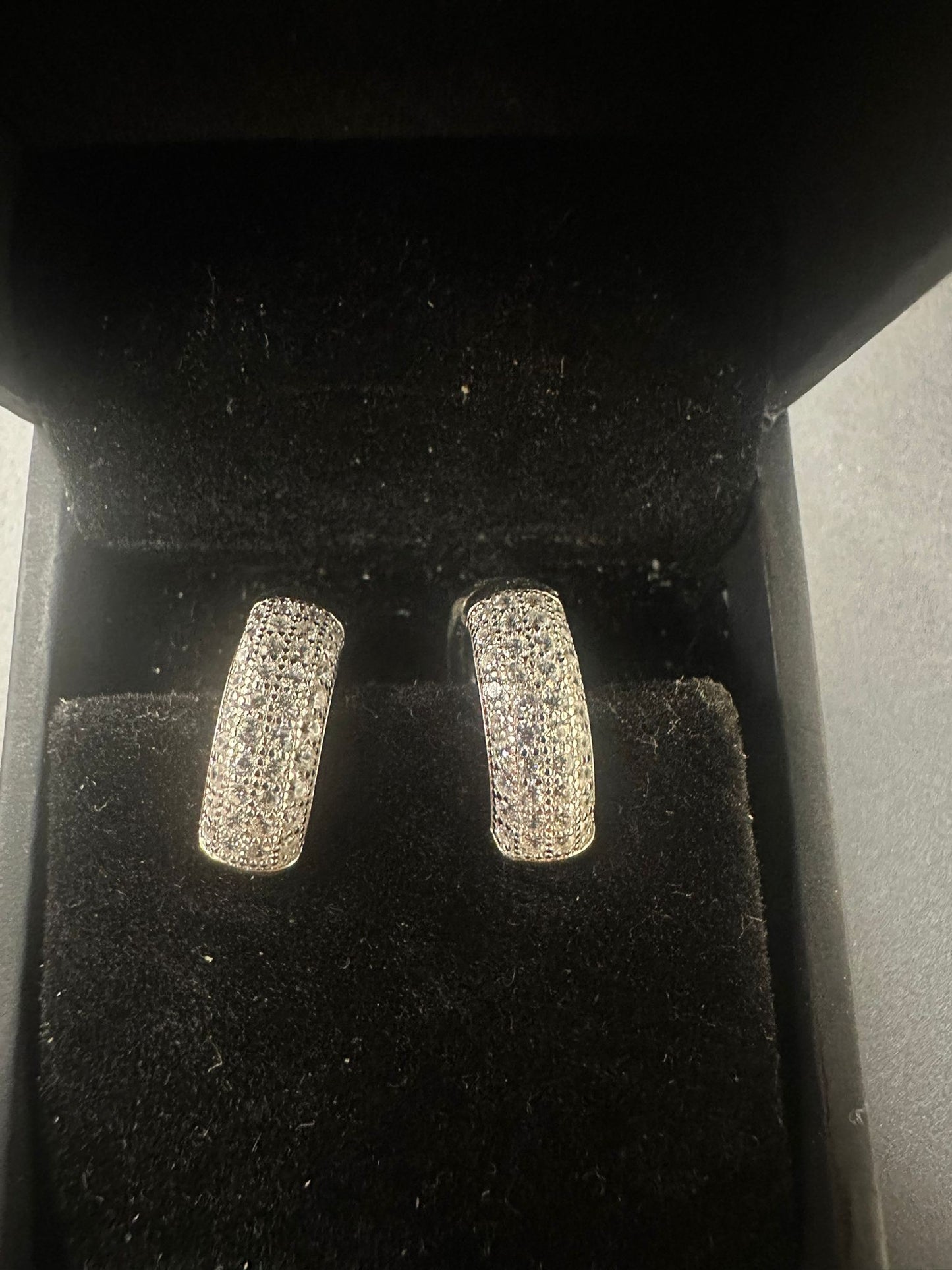 Sterling Silver Round Earring CZ Stone ECZ3032