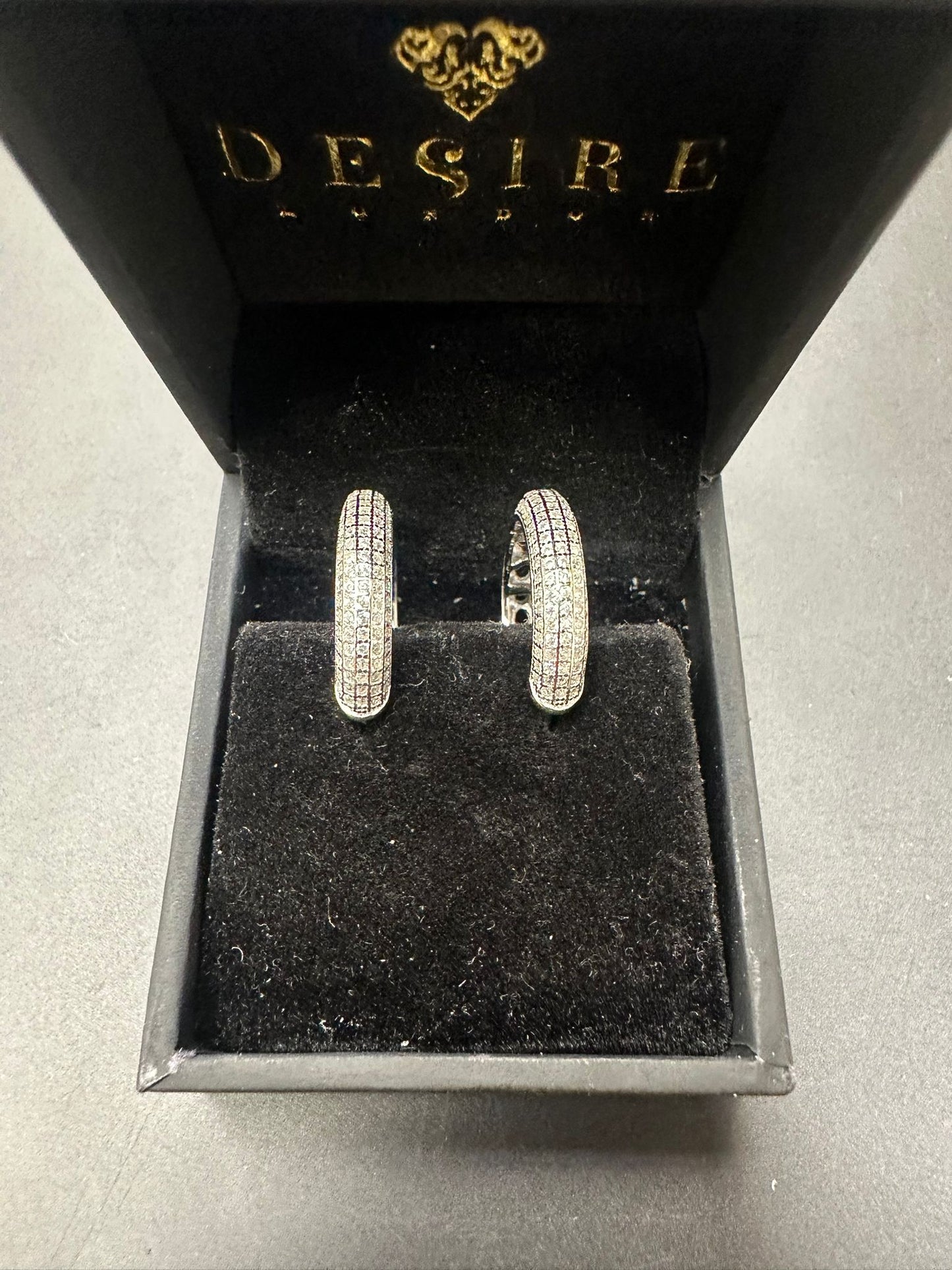 Sterling Silver Round Earring CZ Stone ECZ3032L