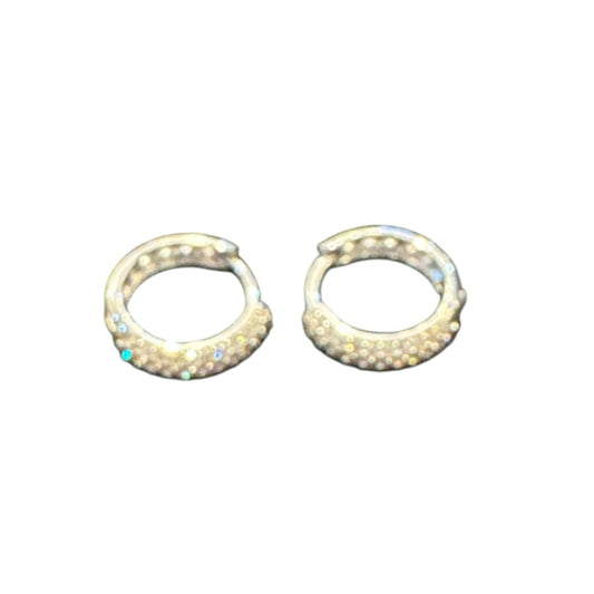 Sterling Silver Round Earring CZ Stone ECZ3032S