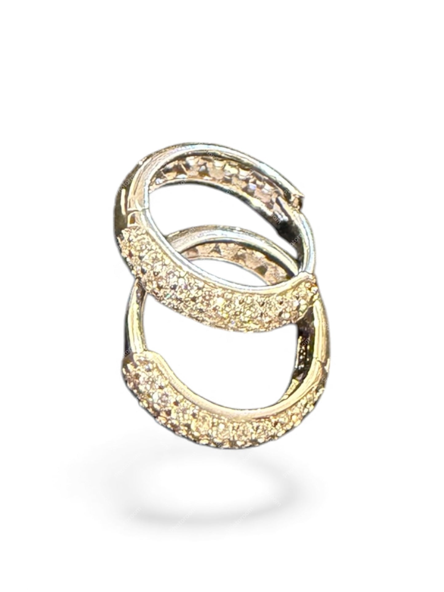 Sterling Silver Round Earring CZ Stone ECZ3032S