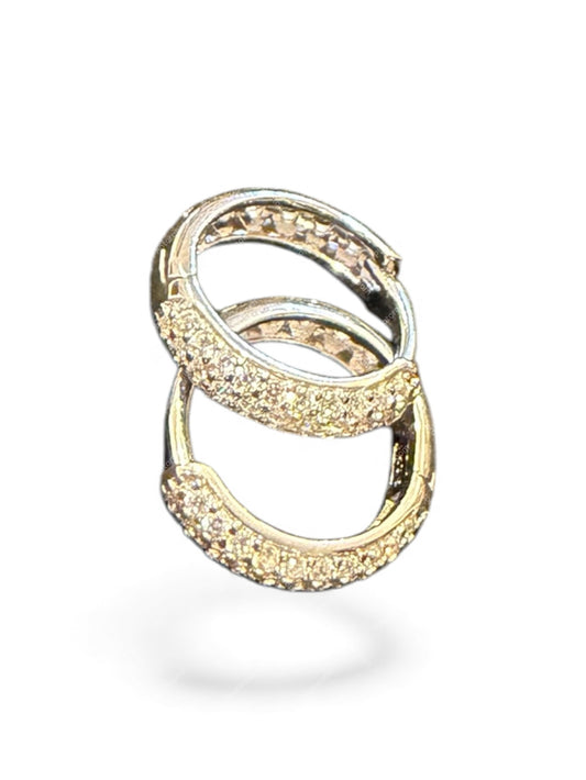 Sterling Silver Round Earring CZ Stone ECZ3032S
