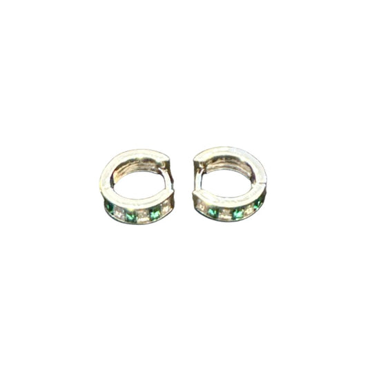 Sterling Silver Round Earring 4.5 MM CZ Stone ECZ3033